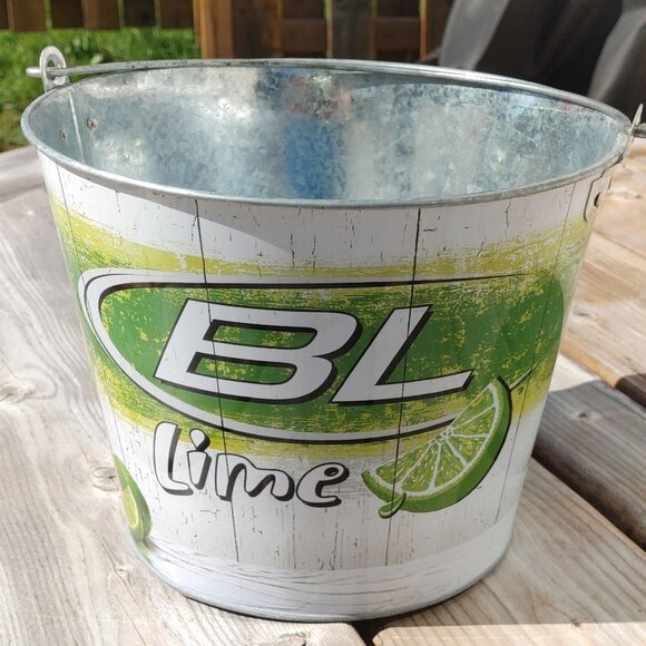 2008 Bud Light Lime Beer Bucket Cooler Metal - Picture 1 of 9